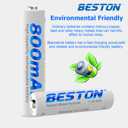 Beston 2pcs of AAA 800mAh Rechargeable Battery
