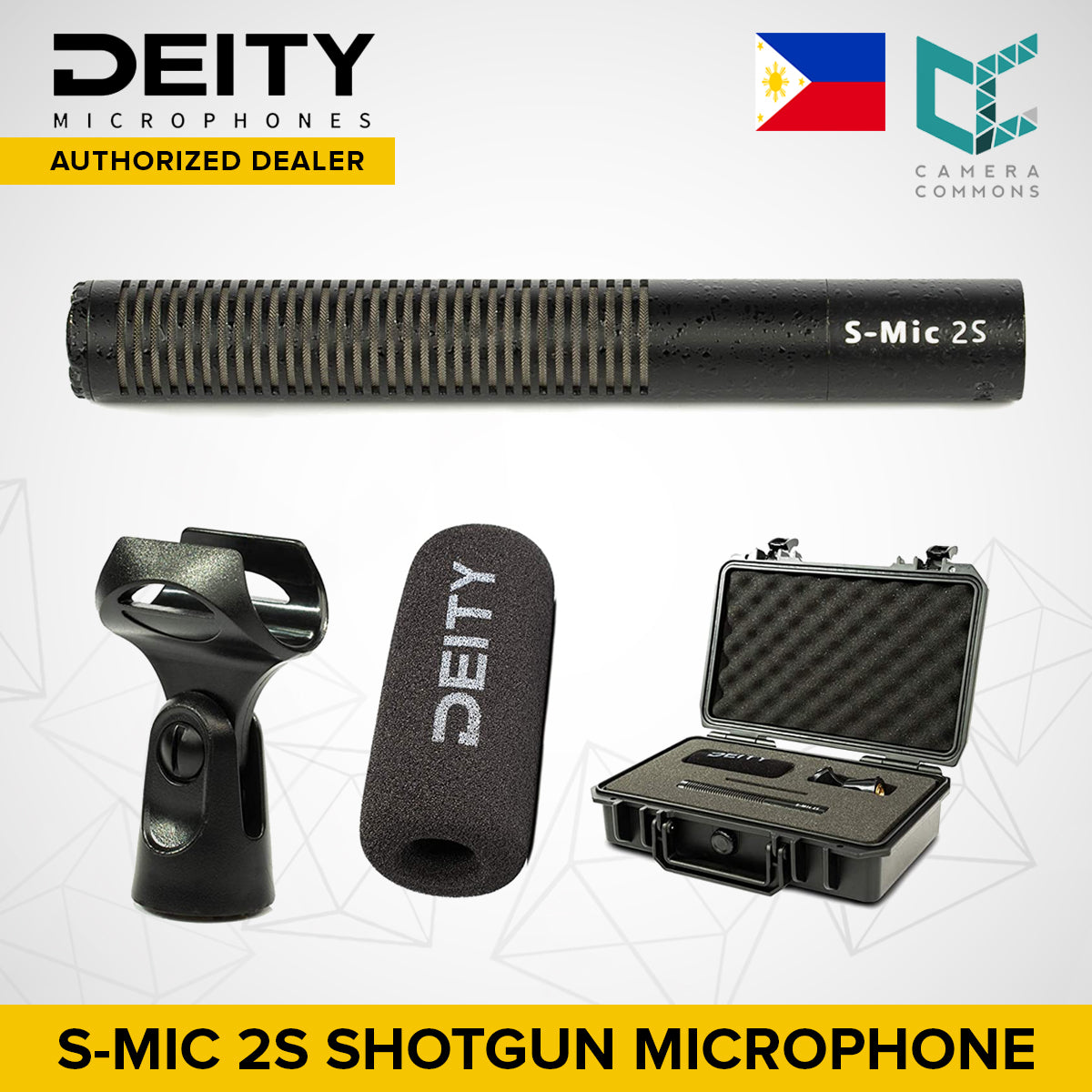 Deity Microphones S-Mic 2S Shotgun Microphone, Ultra Low Off-Axis Coloration, Low Inherent Self-Noise, Weather Resistant, RF-Interference Proof, 24V/48V Phantom Powering, Super Cardioid Pickup Pattern, Only 3oz