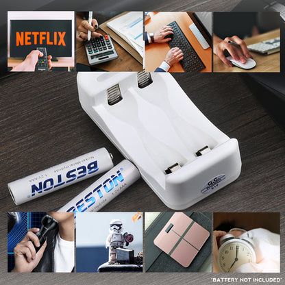 Beston C8001 2-Bay Charger Battery Charger for AA / AAA Rechargeable Battery BST-C8001