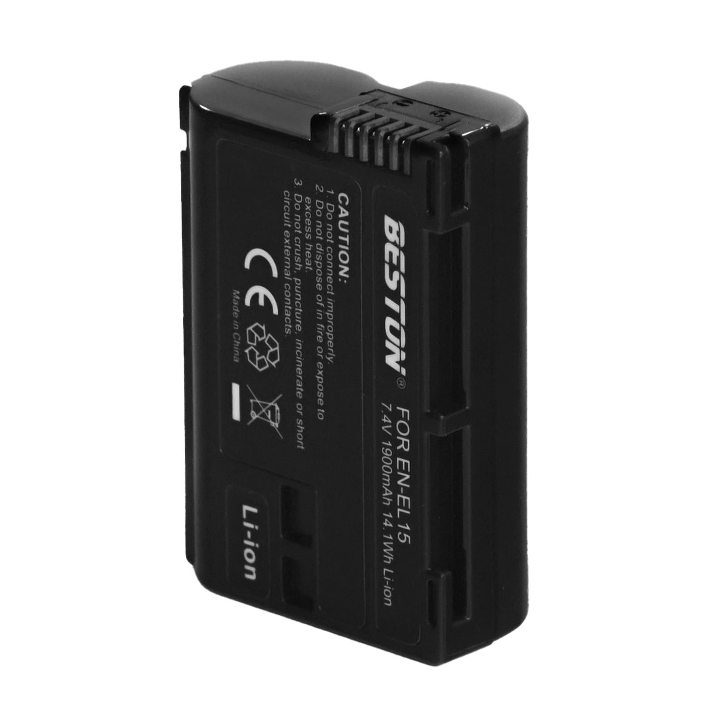 BESTON 2PCS EN-EL15 7.4V 1900mAh 14.1Wh Li-ion Camera Battery for ENEL15