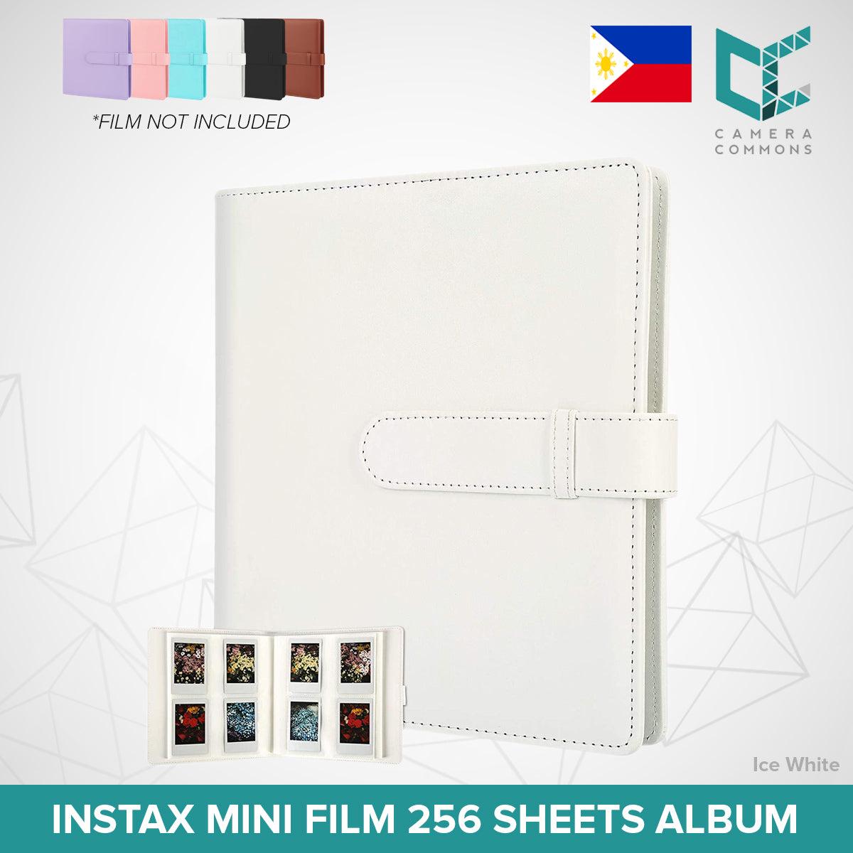 Photo Album 256 Pockets Slots Plain Colors for Fujifilm Instax Mini Films