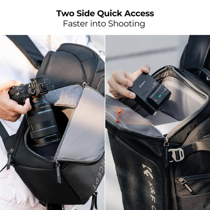 K&F Concept KF13.128 Expedition Camera Backpack Bag Air 25L for Photographers Large Capacity Grey Black
