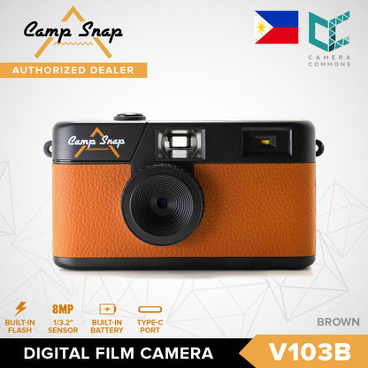 Camp Snap V103B / V105 Digital Film Camera 8MP Point and Shoot Vintage Photo Retro Screen Free with Flash Type C