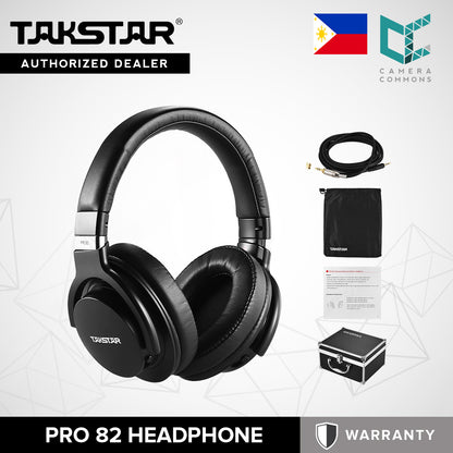 Takstar PRO 82 Professional Studio Dynamic Monitor Headphone Audio Equipment Black Silver