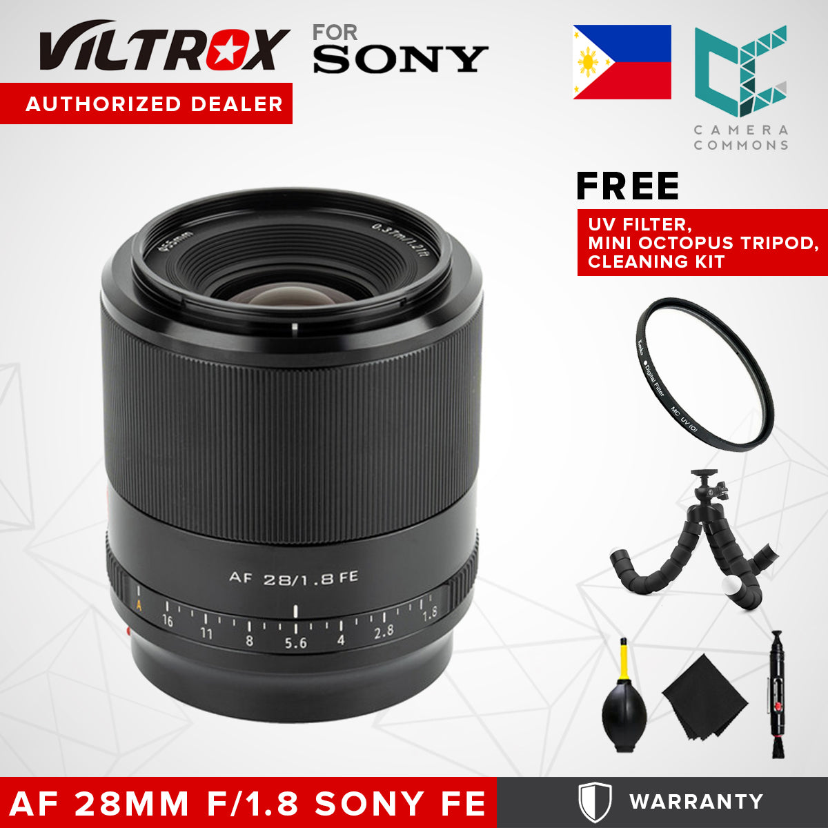 CLEARANCE Viltrox AF 28mm f/1.8 Lens for Sony FE Full-Frame Cameras Fast Wide-Angle Prime