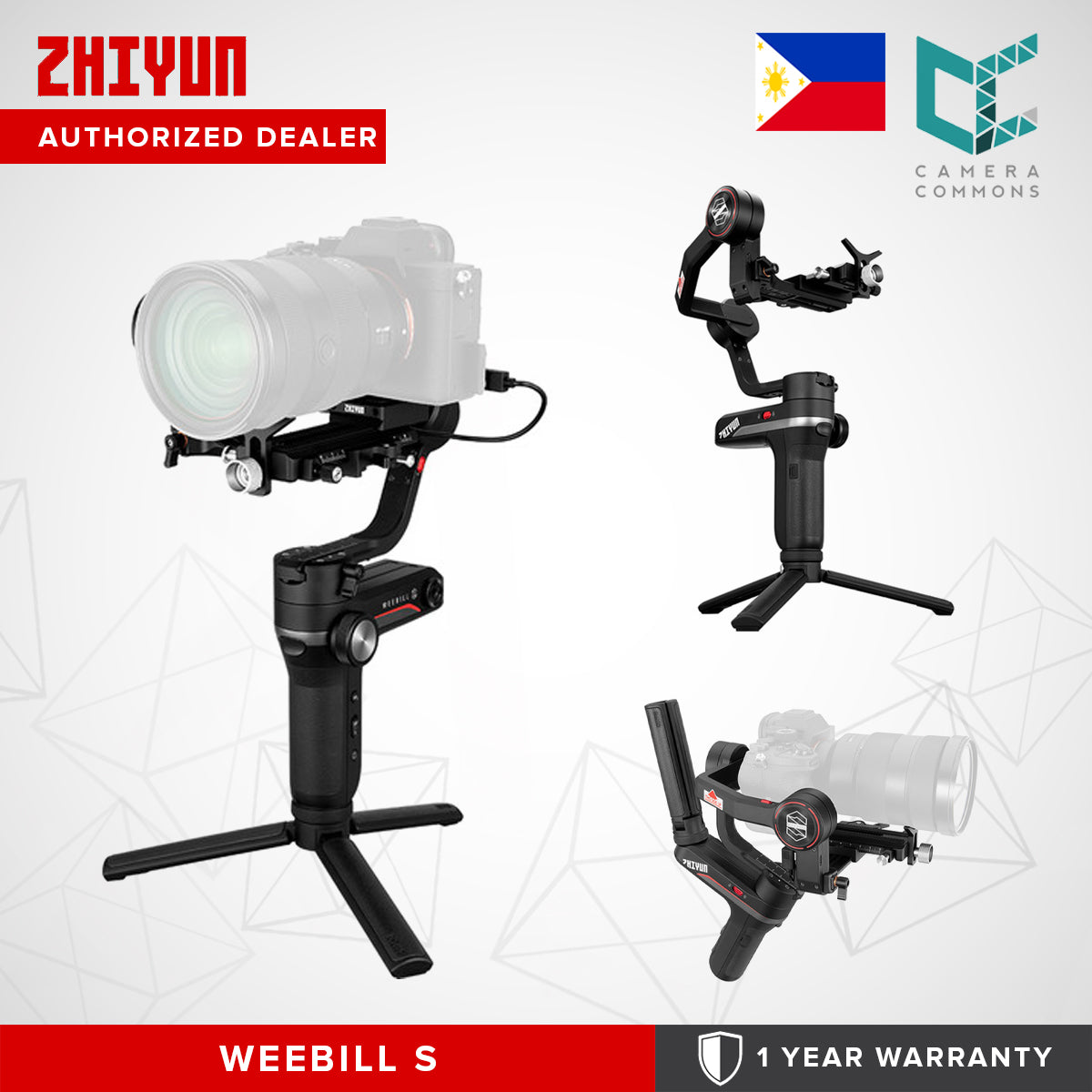 CLEARANCE Zhiyun Stabilizer WEEBILL S Compact 3-Axis Multi Operational Handheld Gimbal Stabilizer