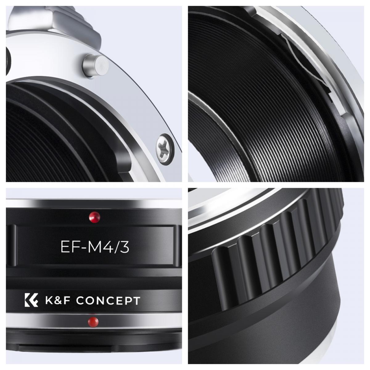 K&F Concept Canon EF Lenses to M43 MFT Mount Camera Adapter EF-M43