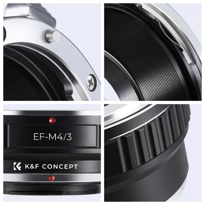 K&F Concept Canon EF Lenses to M43 MFT Mount Camera Adapter EF-M43