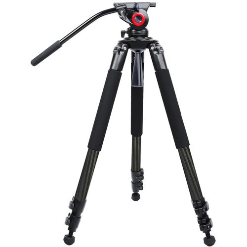 Miliboo MTT701B Professional Carbon Fiber Video Tripod with Fluid Head for Photography