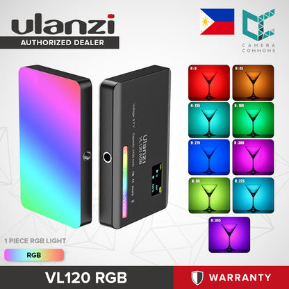 Ulanzi VL120 RGB VL-200 Bi-Color Rechargeable Video Light for Photo Studio Lighting 2495 2481