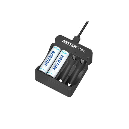 Beston M7031 4 Bay 1.5V AA AAA Lithium Li-ion Smart LED Battery Charger Type C