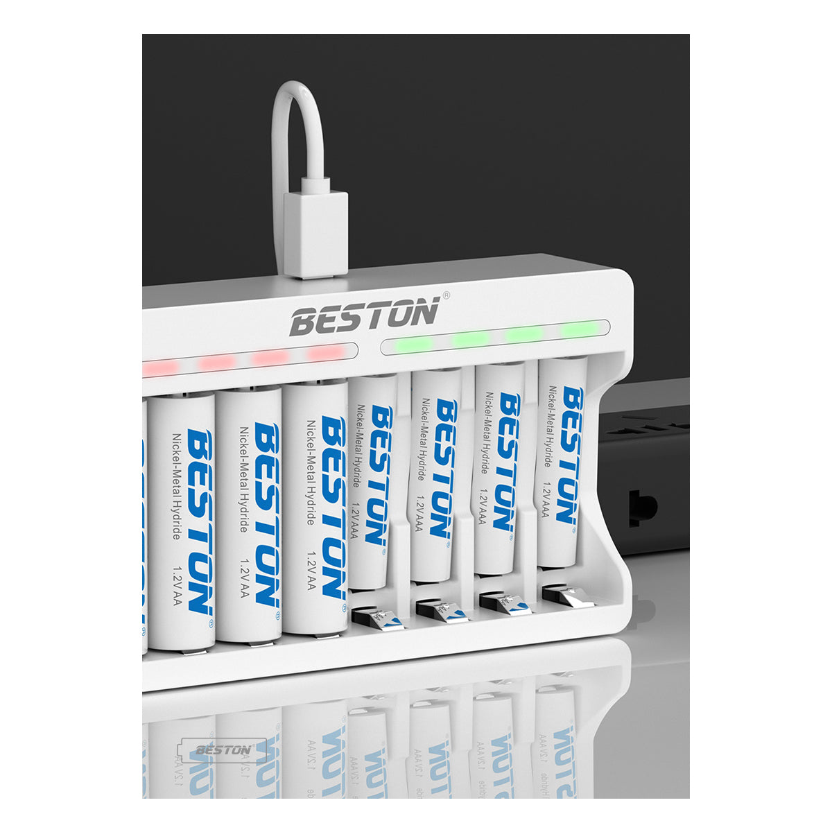 Beston SET C9010 Charger + AA AAA Nimh Battery 1200mah 1300mah 3000mah