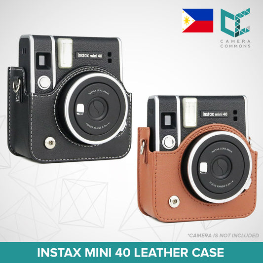 Leather Case Bag Cover Plain Colors for Fujifilm Instax Mini 40 Instant Film Camera PU Leather