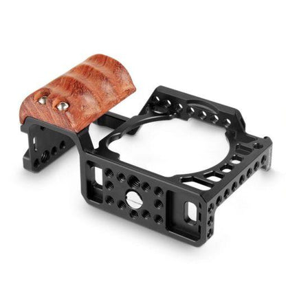 SmallRig Camera Cage with Wooden Handgrip Grip Kit for Sony A6500 2097