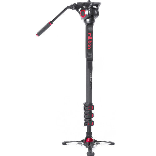 Miliboo MTT705BS Professional Carbon Fiber Video Monopod with MYT801 Fluid Head for Photography