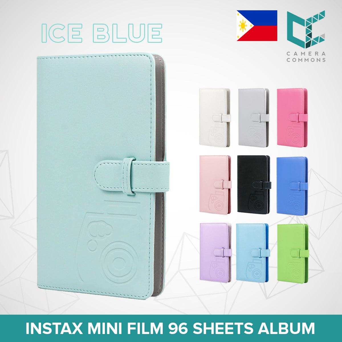 Photo Album 96 Pockets Slots Plain Colors for Fujifilm Instax Mini Film