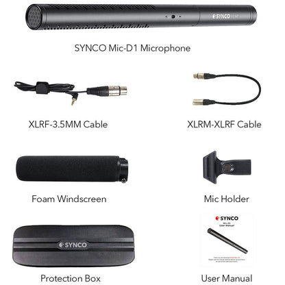 Synco Mic-D1 Hypercardioid Shotgun Outdoor Microphone Mic