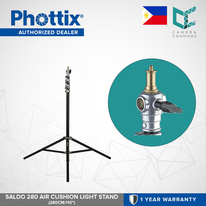 Phottix Saldo 280 Air Cushion Heavy Duty Light Stand 280cm 9ft 110 Inches PH88211