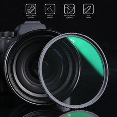 K&F Concept 37mm to 82mm Black Mist 1/4 Filter Dreamy Effect Waterproof and Scratch-Resistant Green Coated Nano-X