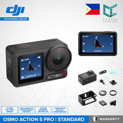 DJI Osmo Action 5 Pro Waterproof Camera Standard / Adventure Combo 40MP CMOS UHD 4K120 Video OLED