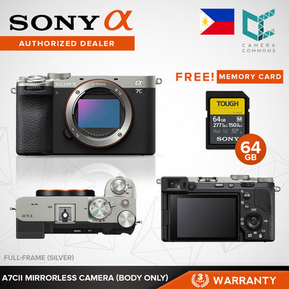 Sony a7C II ILCE-7CM2 Mirrorless Camera Body Kit 33MP Full-Frame Sensor 10-Bit 4K30p Video Touchscreen a7CII a7C2