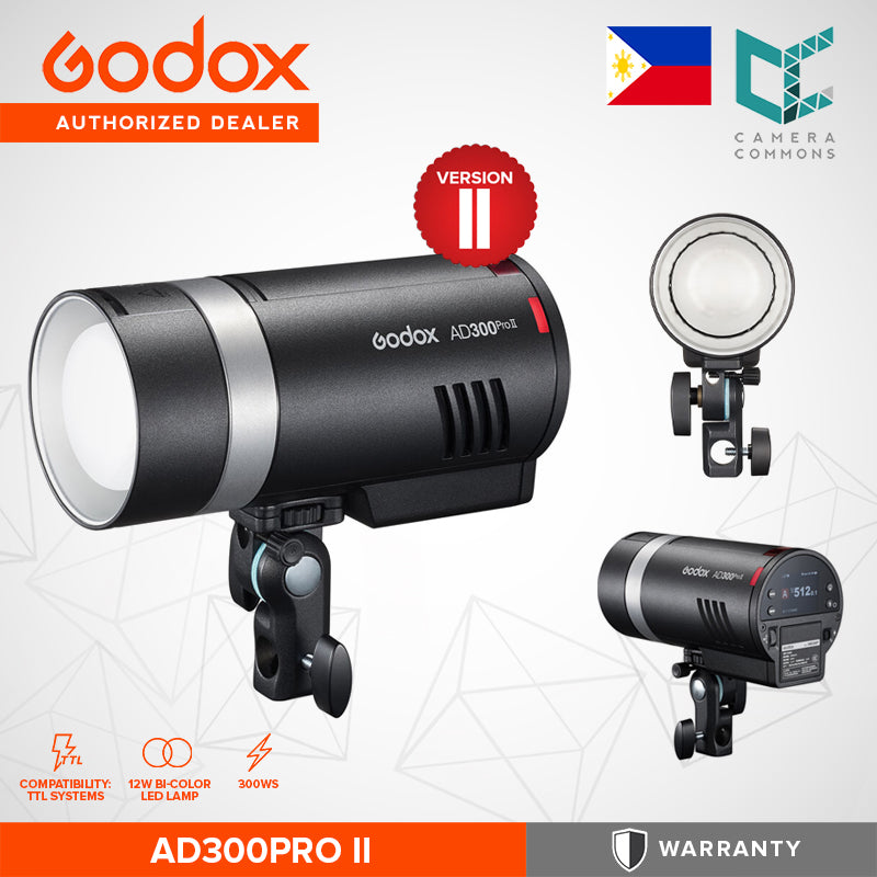 Godox AD300Pro AD300ProII Outdoor Flash Light 300W TTL 2.4G 1/8000 HSS 0.01-1.5s with Recycling for Photography Studio Shoot AD300 Pro II