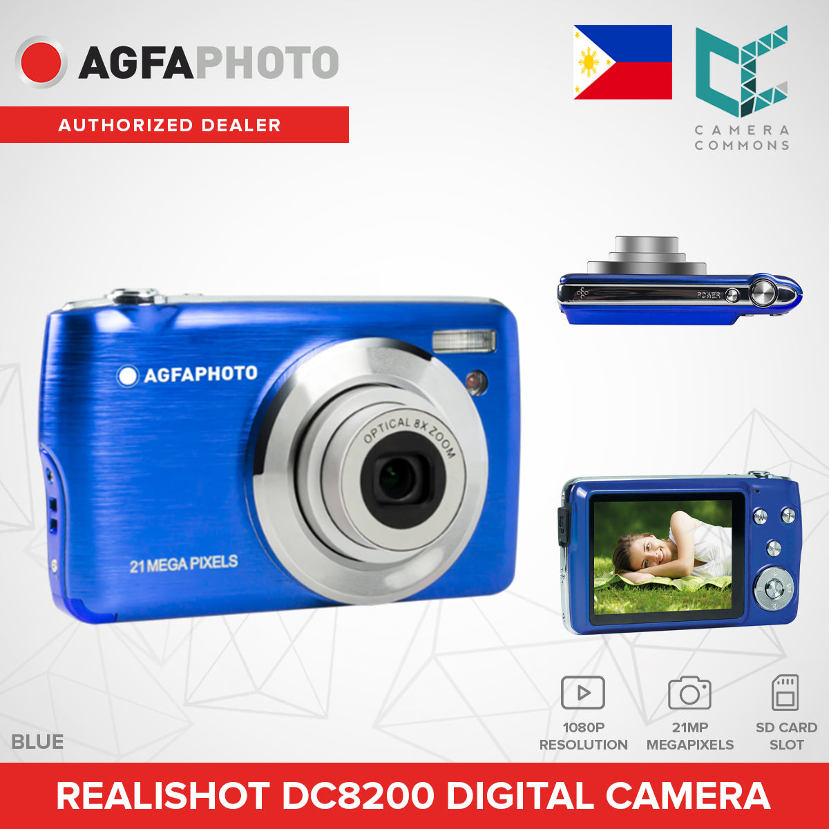 AGFAPHOTO Realishot DC8200 21MP Digital Camera 1080P with 8x Digital Zoom
