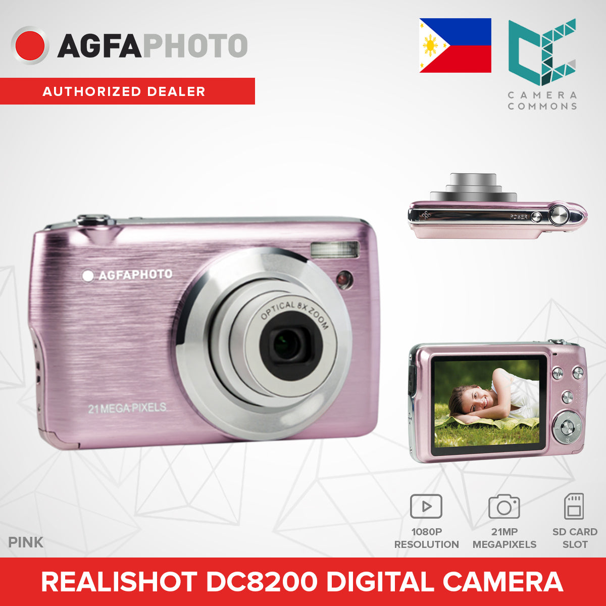 AGFAPHOTO Realishot DC8200 21MP Digital Camera 1080P with 8x Digital Zoom