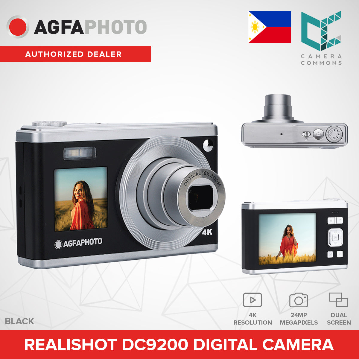 AGFAPHOTO RealiShot DC9200 24MP Digital Camera 4K with 10x Optical Zoom