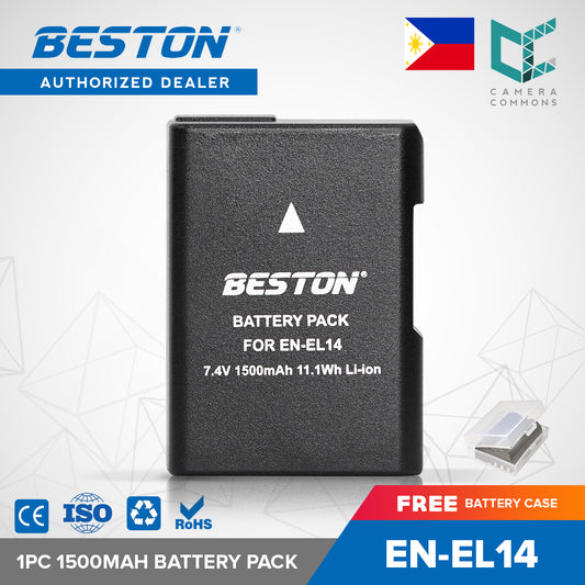 BESTON 1PC EN-EL14 7.4V 1500mAh 11.1Wh Li-ion Camera Battery for ENEL14