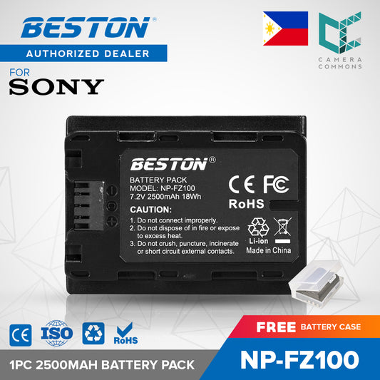 BESTON 1PC NP-FZ100 7.2V 2500mAh 18Wh Li-ion Camera Battery for Sony NPFZ100 FZ100