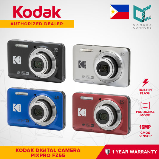 Kodak PIXPRO FZ55 Digital Camera Point & Shoot 16MP 28mm-140mm 5x Optical Zoom Full HD 1080p 30fps