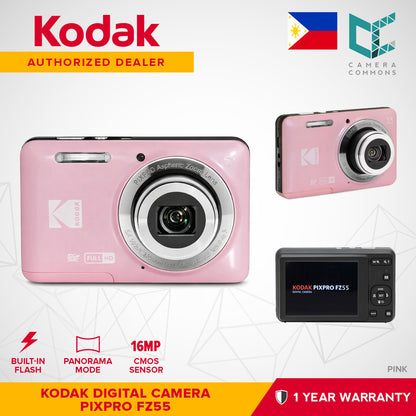 Kodak PIXPRO FZ55 Digital Camera Point & Shoot 16MP 28mm-140mm 5x Optical Zoom Full HD 1080p 30fps