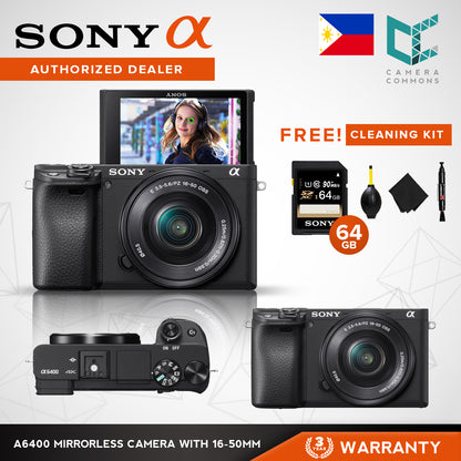Sony Alpha a6400 Mirrorless Digital Camera with 16-50mm Lens ILCE-6400L B Kit