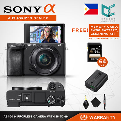 Sony Alpha a6400 Mirrorless Digital Camera with 16-50mm Lens ILCE-6400L B Kit