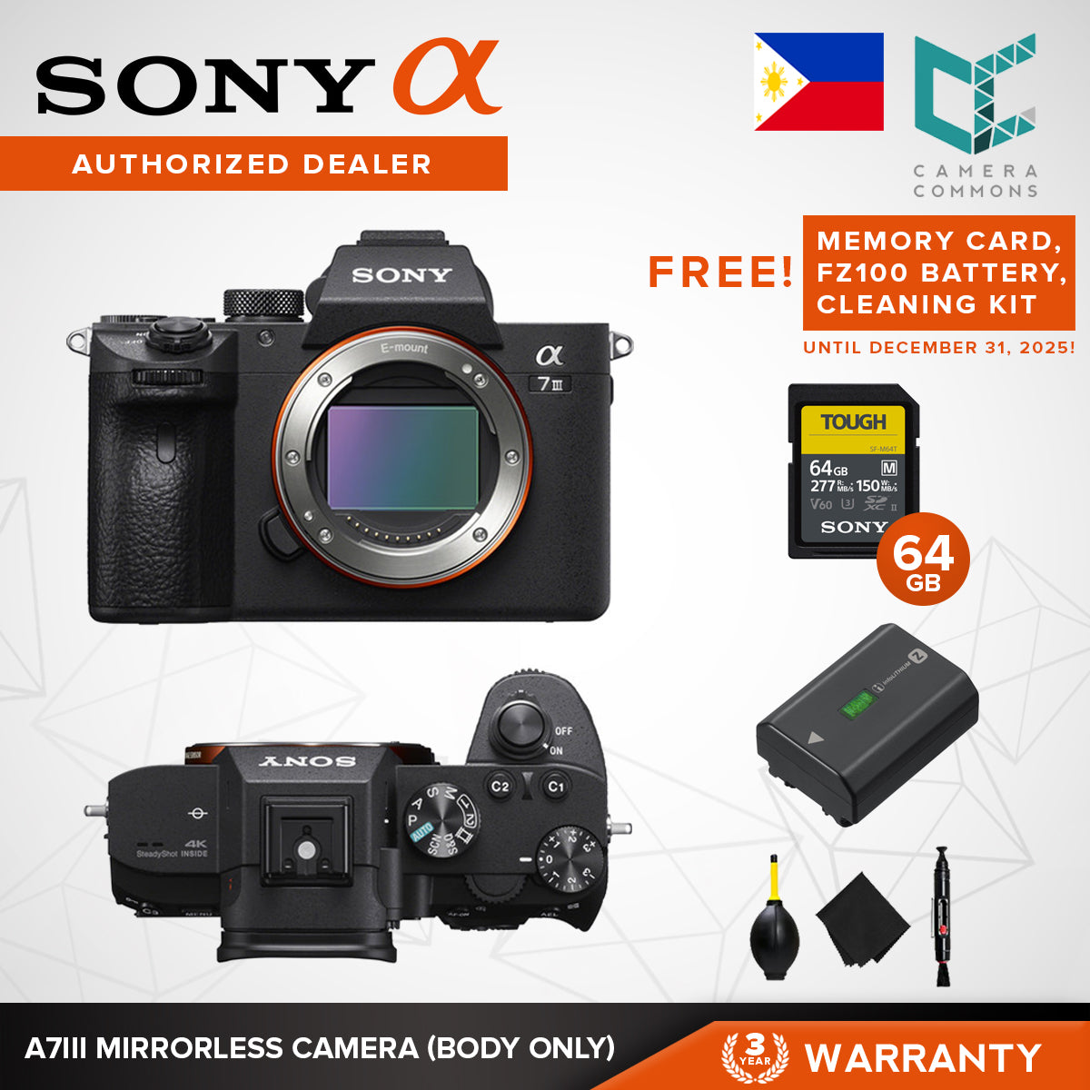 Sony ILCE-7III A7III A73 Alpha Mirrorless Camera Body Only