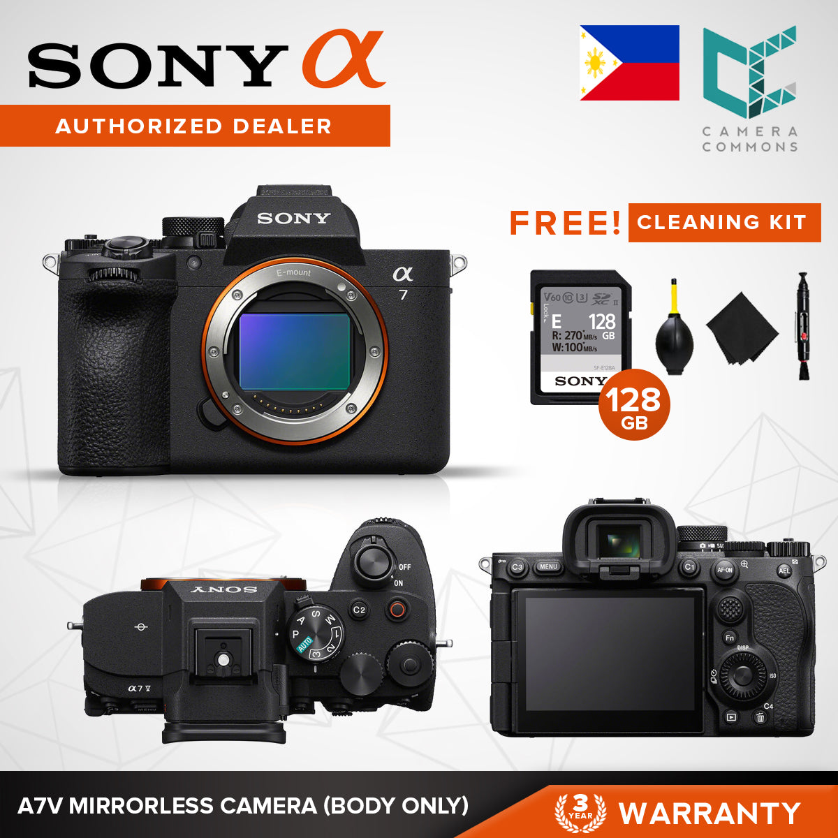 Sony A7V Alpha Compact Full-Frame Mirrorless Camera Body Only A75 ILCE-7M5