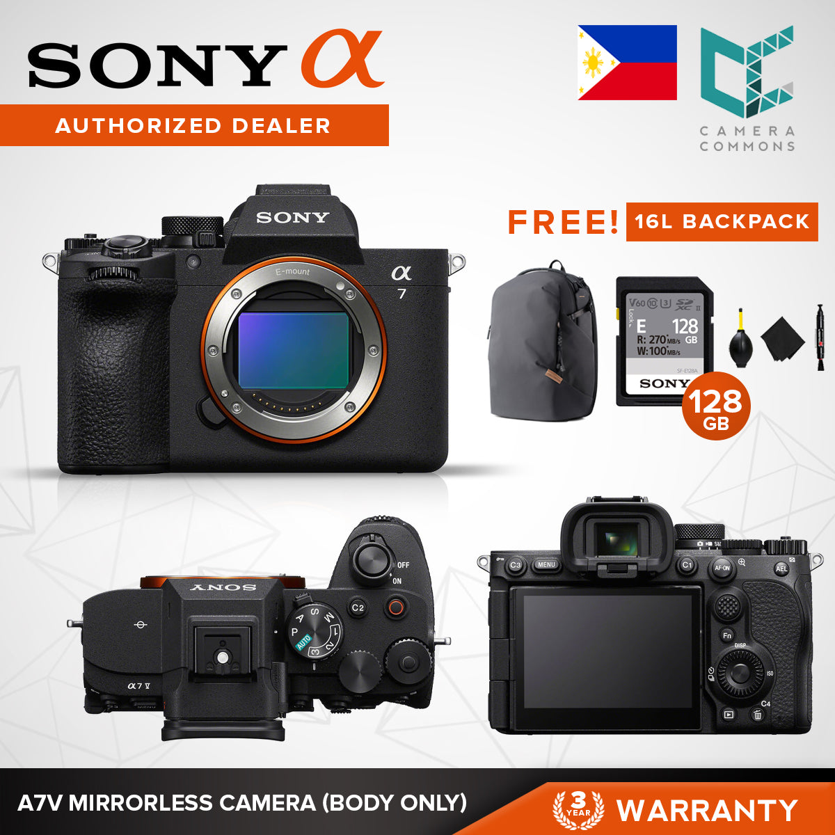 Sony A7V Alpha Compact Full-Frame Mirrorless Camera Body Only A75 ILCE-7M5