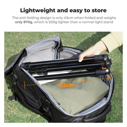 K&F Concept Foldable Light Stand 200cm Aluminum Studio and Outdoor Lighting Equipment KF34.038