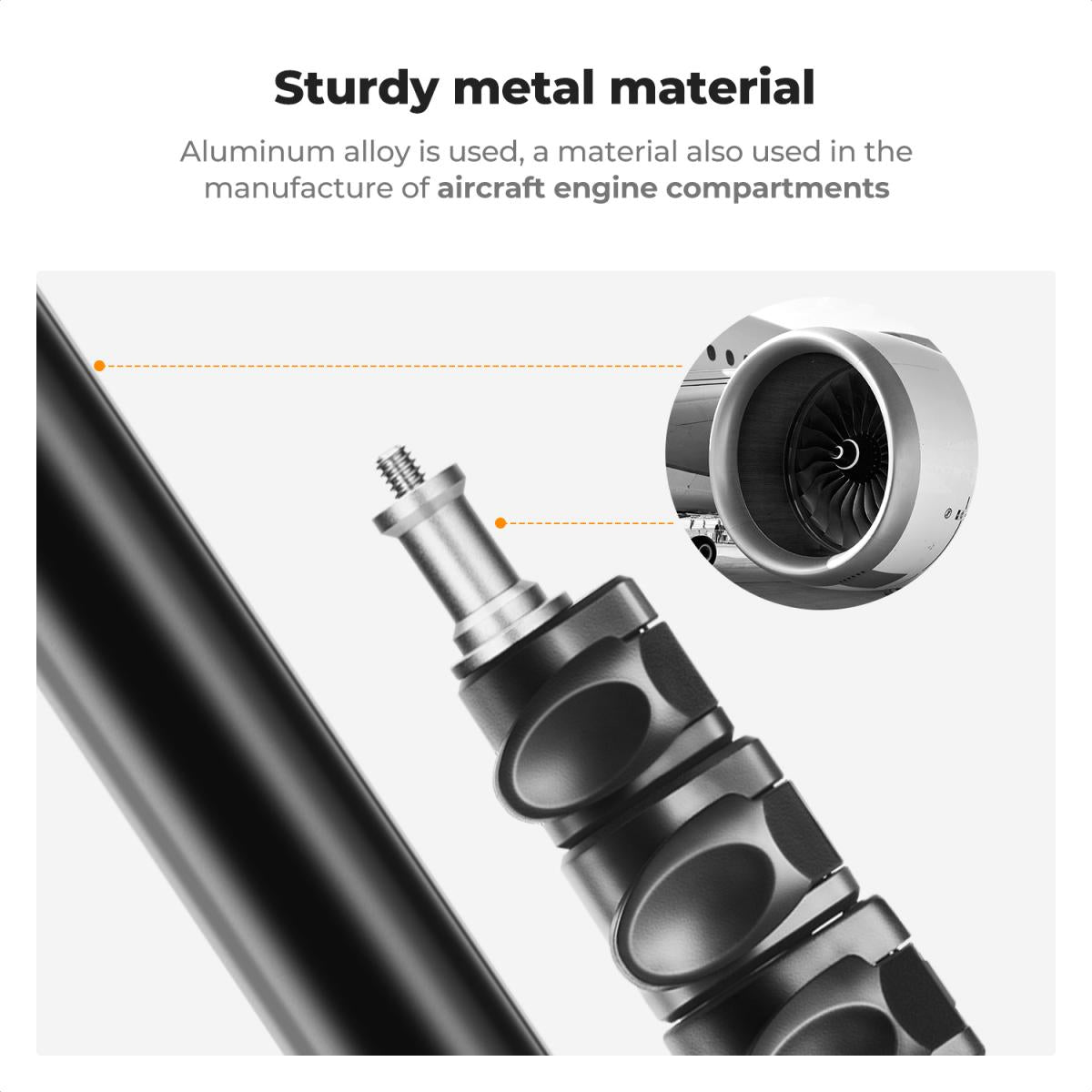 K&F Concept Foldable Light Stand 200cm Aluminum Studio and Outdoor Lighting Equipment KF34.038