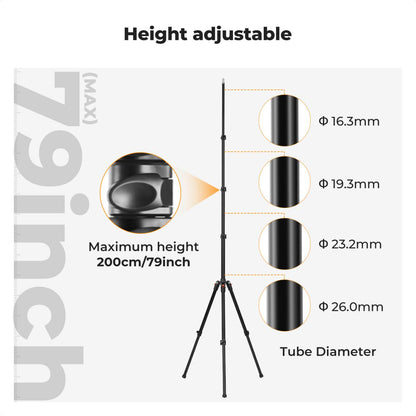 K&F Concept Foldable Light Stand 200cm Aluminum Studio and Outdoor Lighting Equipment KF34.038