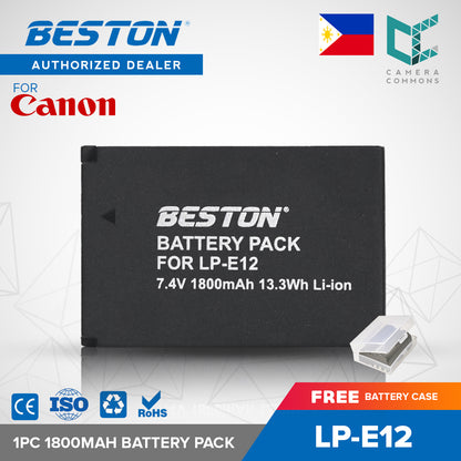BESTON 1PC LP-E12 7.4V 1800mAh 13.3Wh Li-ion Camera Battery for Canon LPE12