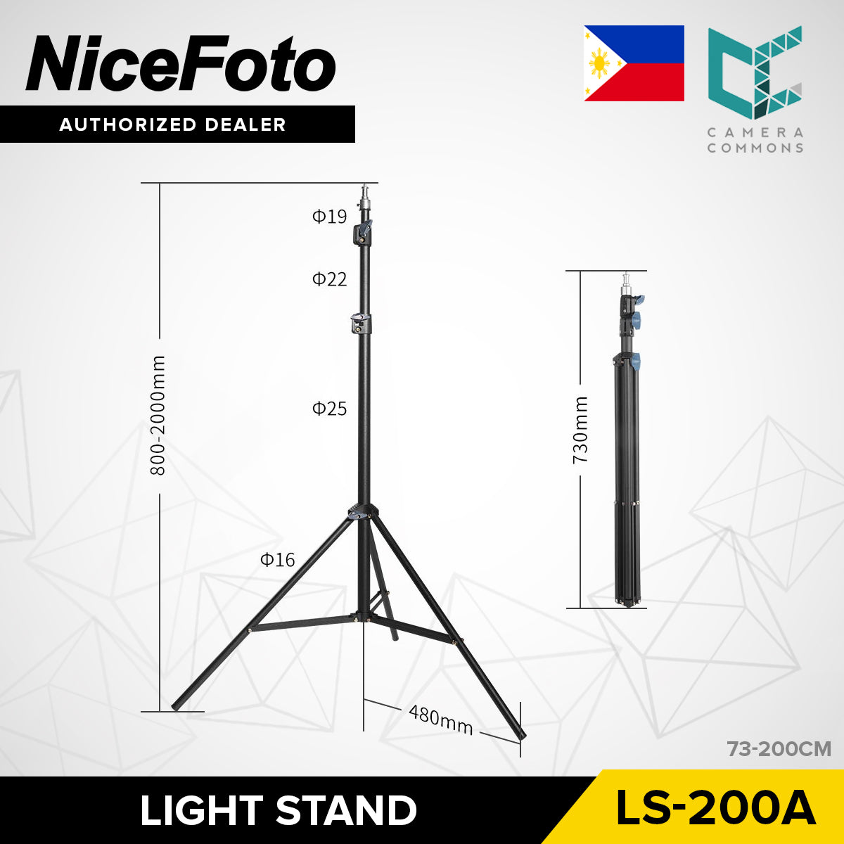 NICEFOTO Professional Heavy Duty C-Stand Light Stand with Boom Arm Equipment CStand Y660II Y660III