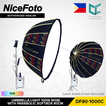 NICEFOTO Umbrella Studio Light with Softbox Quick Set-Up Parabolic / Lantern Daylight/Bi-Color