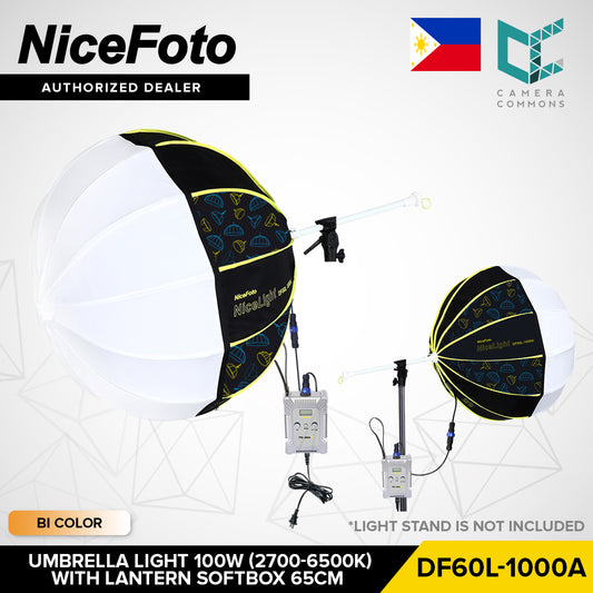 NICEFOTO Umbrella Studio Light with Softbox Quick Set-Up Parabolic / Lantern Daylight/Bi-Color