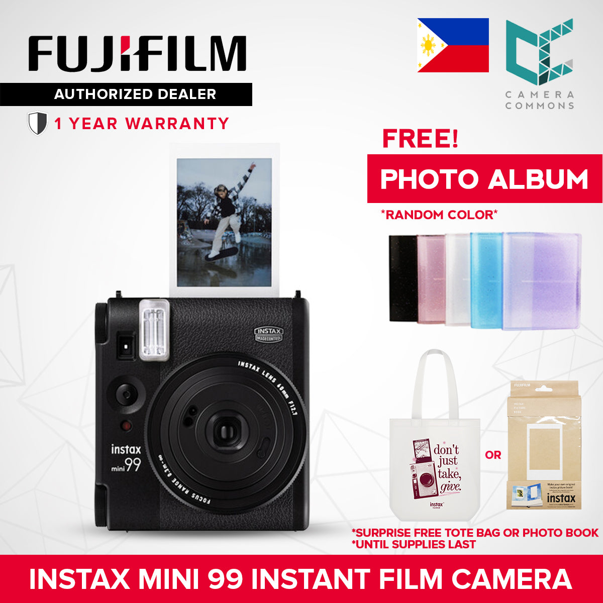 FUJIFILM Instax Mini 99 Instant Film Camera Image Control Analog Experience Six Color Effects Vignette