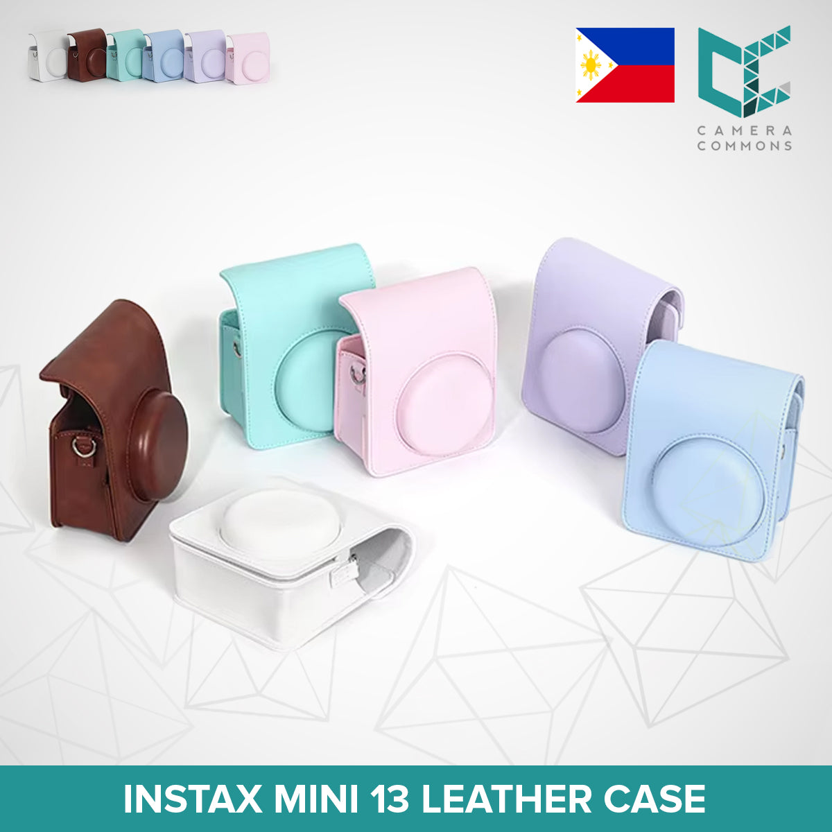 Leather Case Bag Cover Plain Colors for Fujifilm Instax Mini 11 / Mini 12 / Mini 13 Instant Film Camera PU Leather Flannel