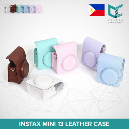 Leather Case Bag Cover Plain Colors for Fujifilm Instax Mini 11 / Mini 12 / Mini 13 Instant Film Camera PU Leather Flannel