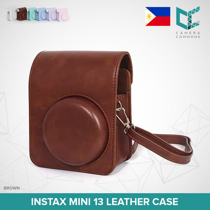 Leather Case Bag Cover Plain Colors for Fujifilm Instax Mini 11 / Mini 12 / Mini 13 Instant Film Camera PU Leather Flannel
