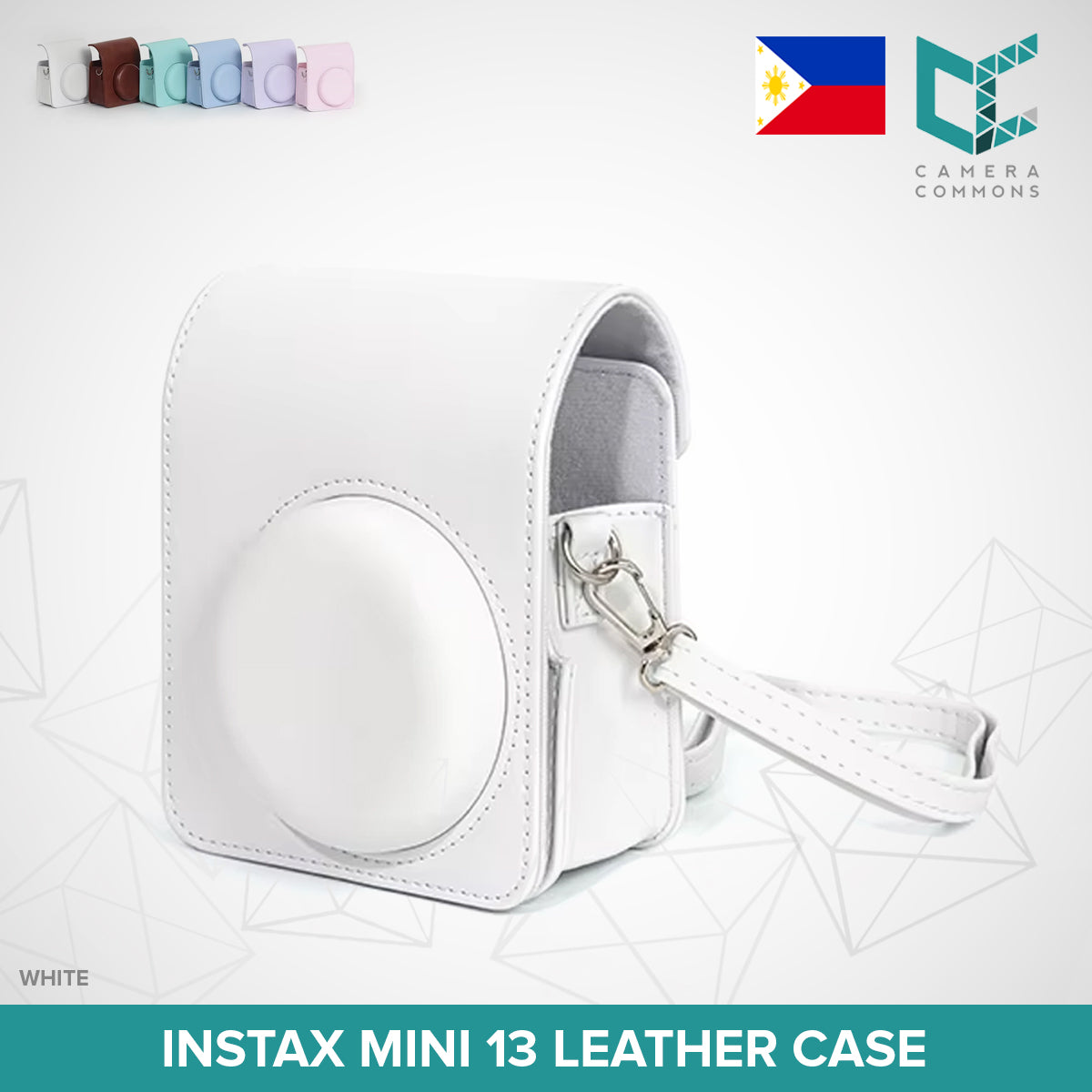 Leather Case Bag Cover Plain Colors for Fujifilm Instax Mini 11 / Mini 12 / Mini 13 Instant Film Camera PU Leather Flannel